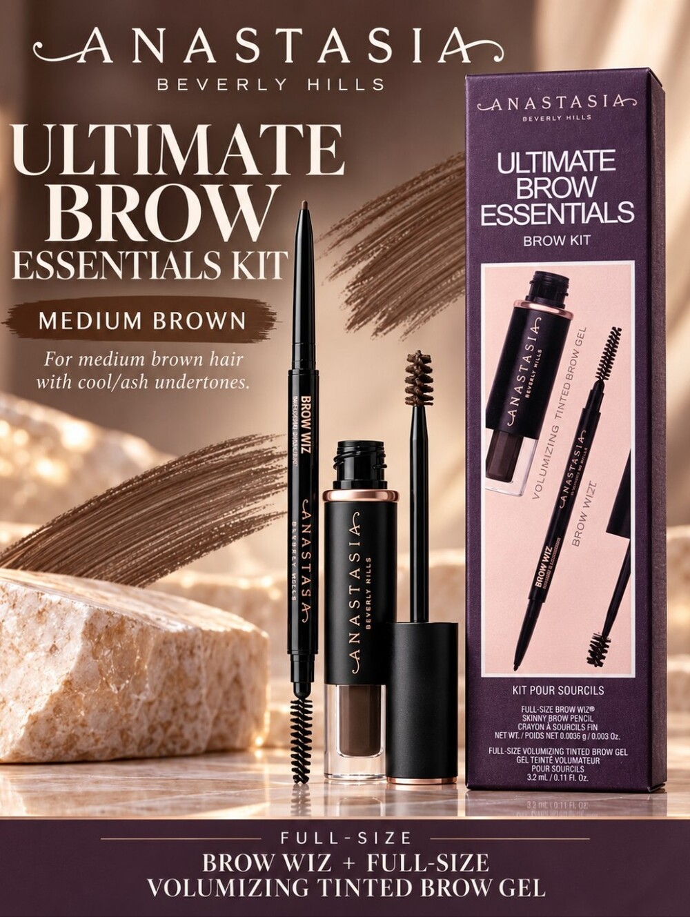 Anastasia Beverly Hills Ultimate Brow Essentials Kit – Medium Brown